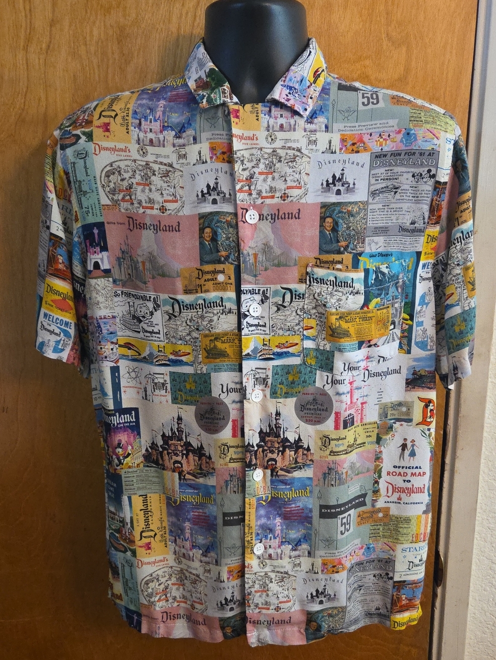 Disney Parks Disney 100 Anniversary Disneyland Button Down Size Medium